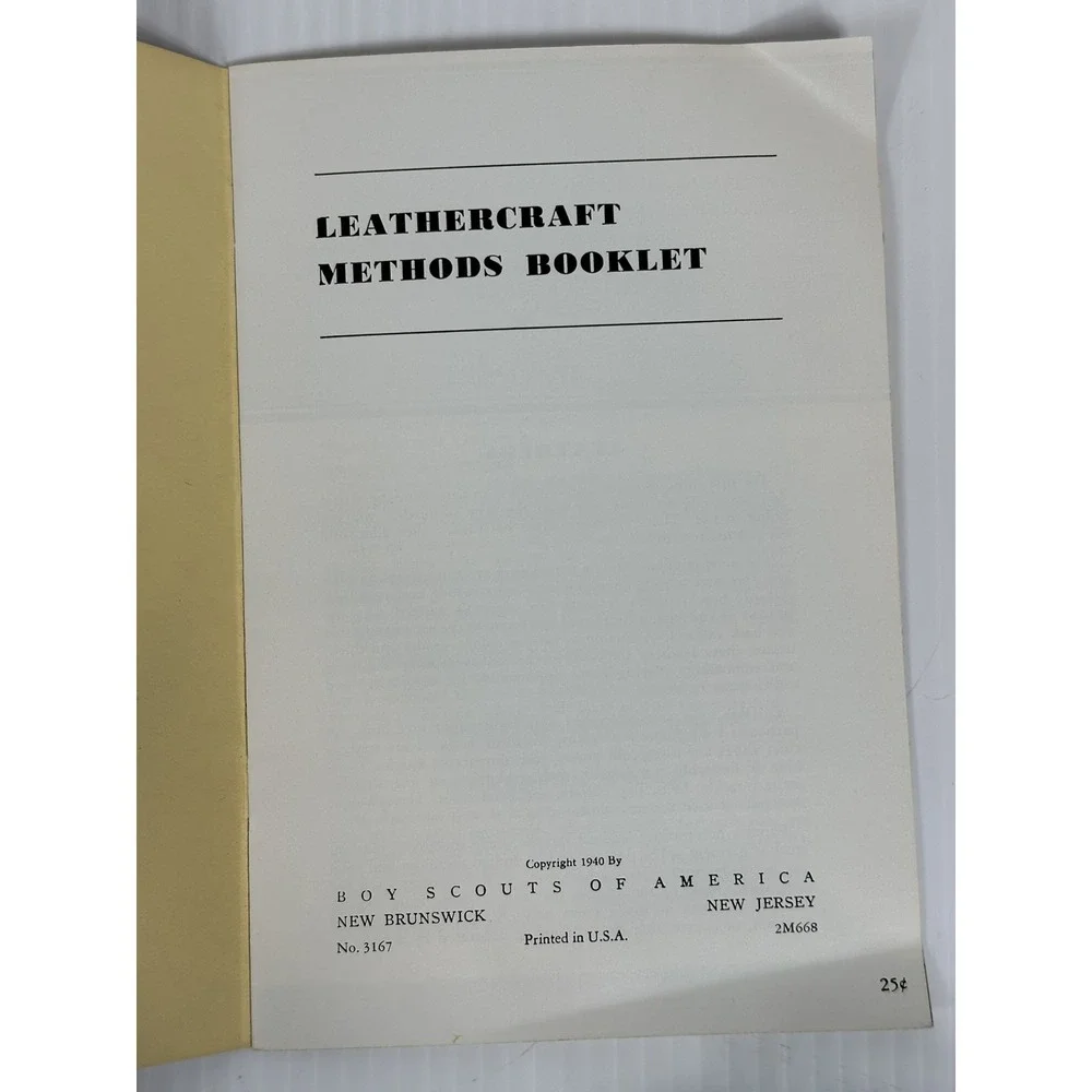 Vintage Whittling Is Easy 1945 & Leathercraft Methods 1940 Boy‎ Scouts Booklets
